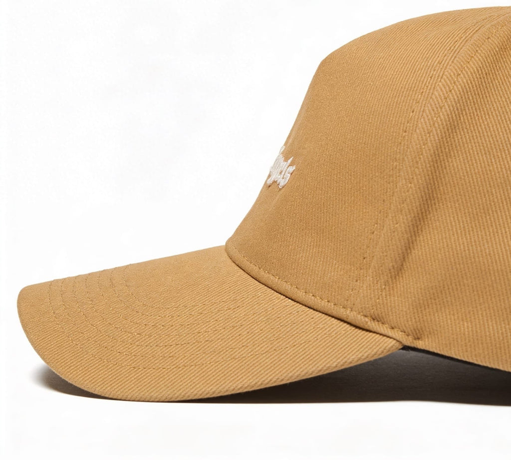 Palm Angels Classic Logo Embroidered Baseball Cap - ‘Sand Beige/White’