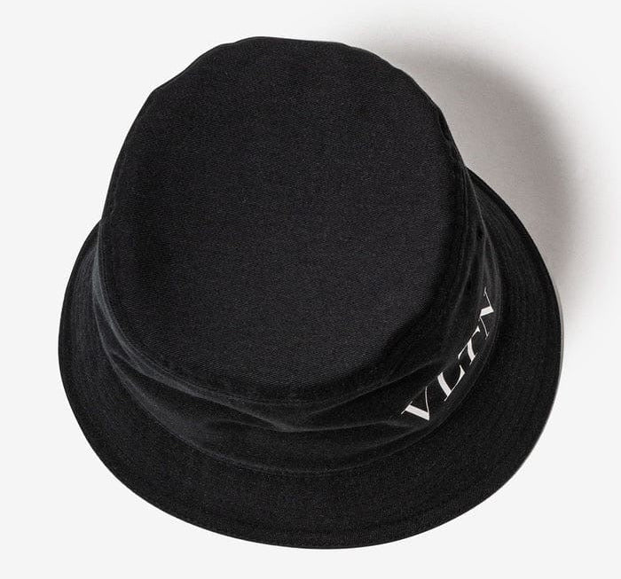Valentino Garavani VLTN Nylon Bucket Hat - ‘Black/White’