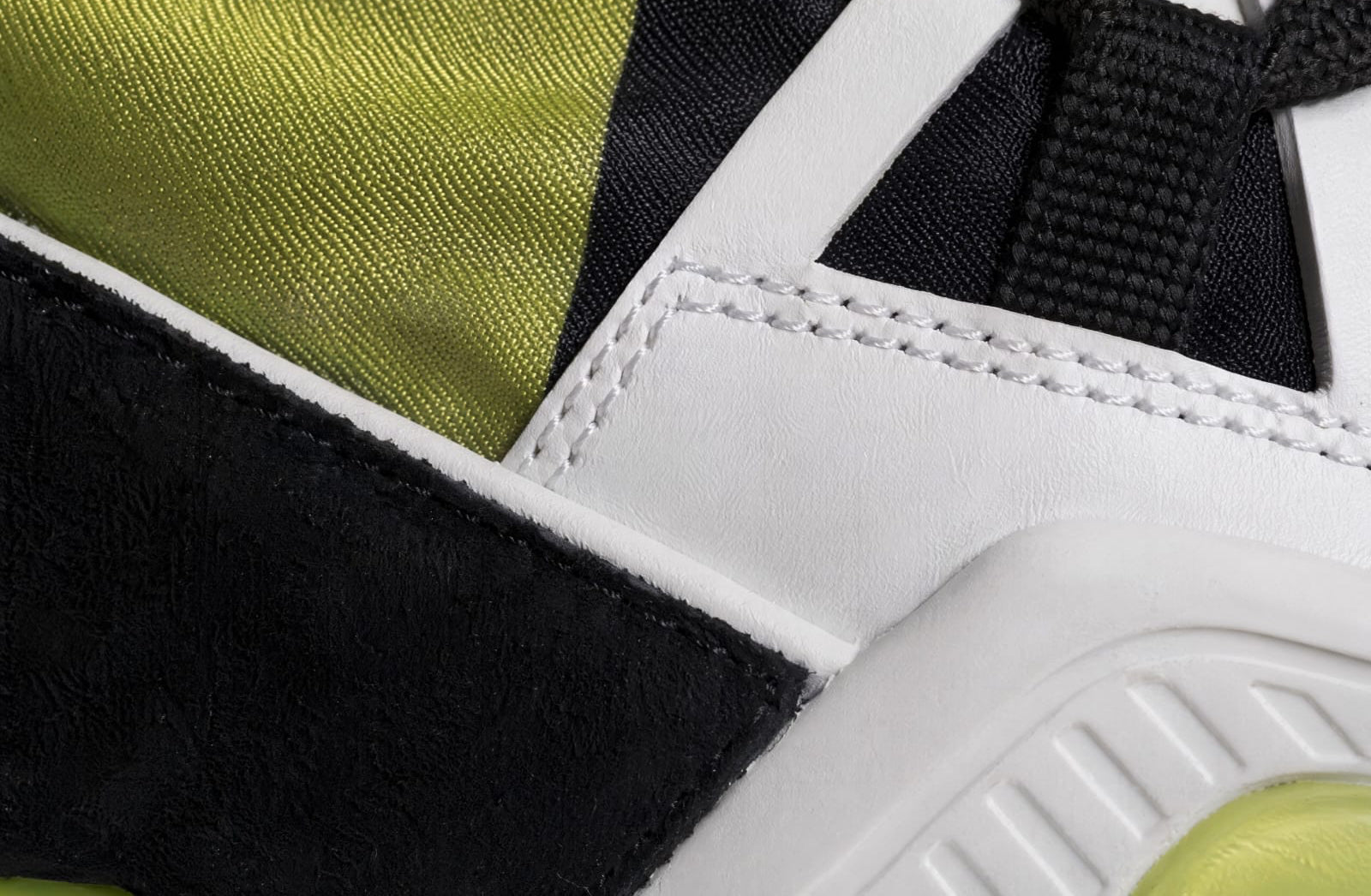 Dolce & Gabbana Airmaster Panelled Sneakers - 'Black/Neon Yellow'