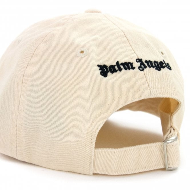 Palm Angels Classic Logo Embroidered Baseball Cap - ‘Cream/Black’