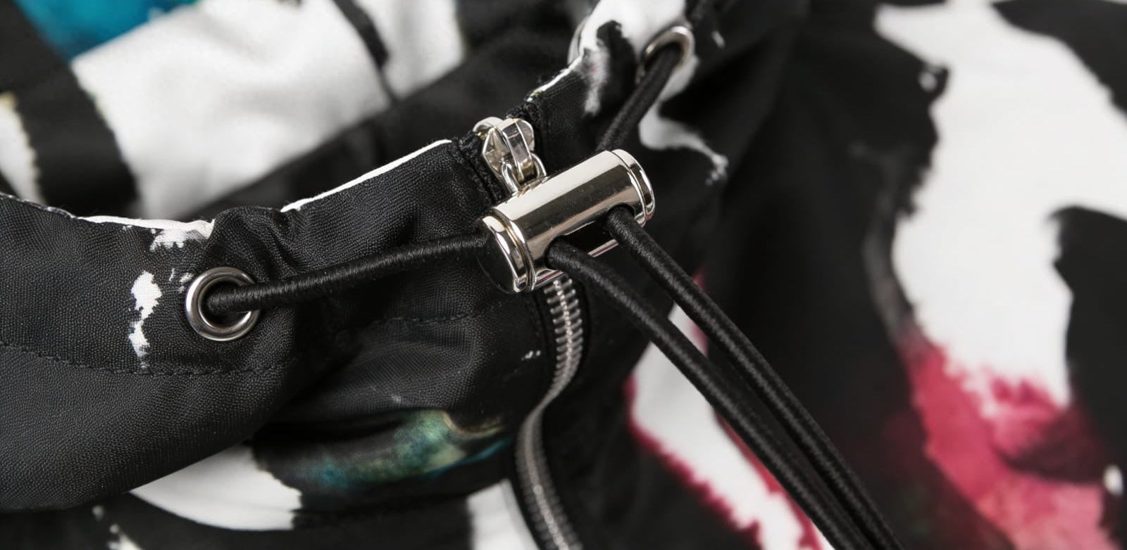 Alexander McQueen Watercolour Graffiti Hooded Windbreaker - ‘Multicolour/Black’ (SS22 Archive)