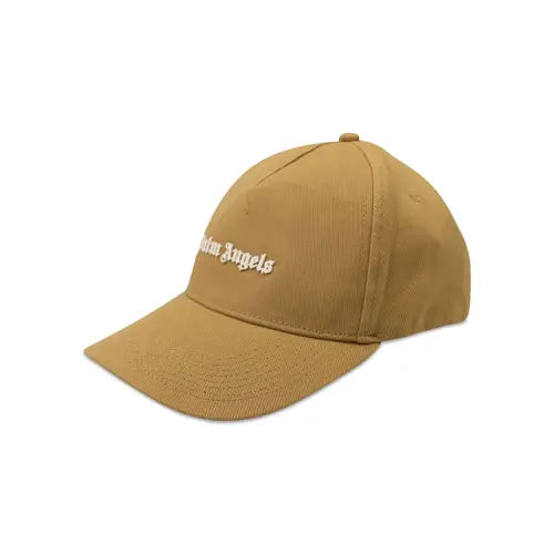 Palm Angels Classic Logo Embroidered Baseball Cap - ‘Sand Beige/White’
