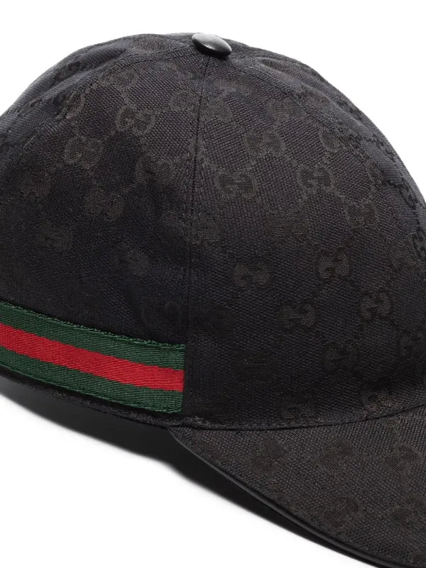 Gucci Classic GG Canvas Baseball Cap - ‘Black/Green/Red’