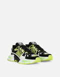 Dolce & Gabbana Airmaster Panelled Sneakers - 'Black/Neon Yellow'