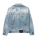 Palm Angels Gothic Font Curved Logo Denim Jacket - ‘Light Blue Wash’