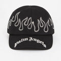 Palm Angels Rhinestone Flames Baseball Cap ‘Black/White’