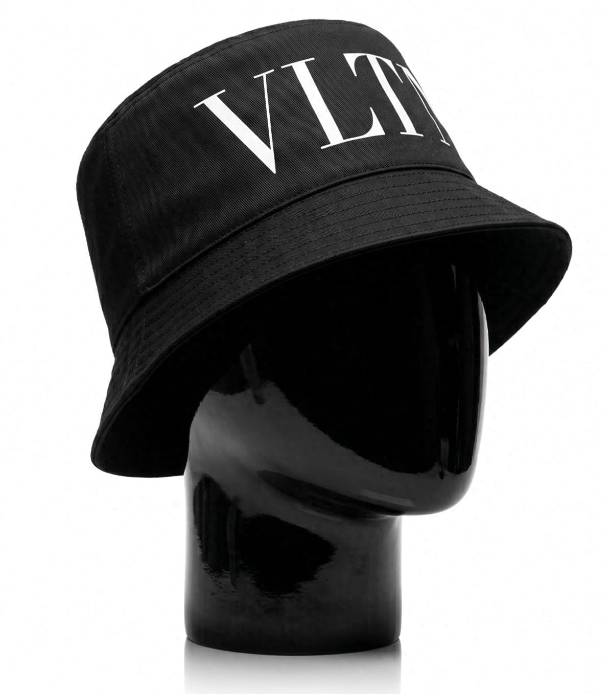 Valentino Garavani VLTN Nylon Bucket Hat - ‘Black/White’