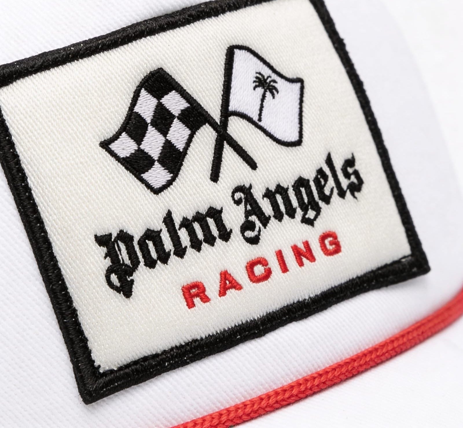 Palm Angels X F1 Racing Monogram Baseball Cap - 'White/Red'