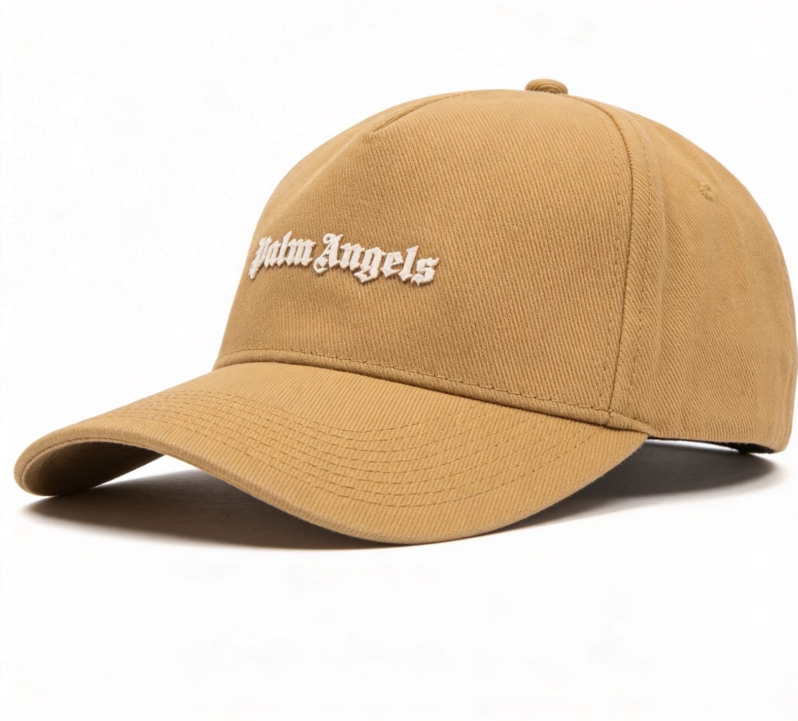 Palm Angels Classic Logo Embroidered Baseball Cap - ‘Sand Beige/White’