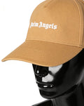 Palm Angels Classic Logo Embroidered Baseball Cap - Sand Beige/White