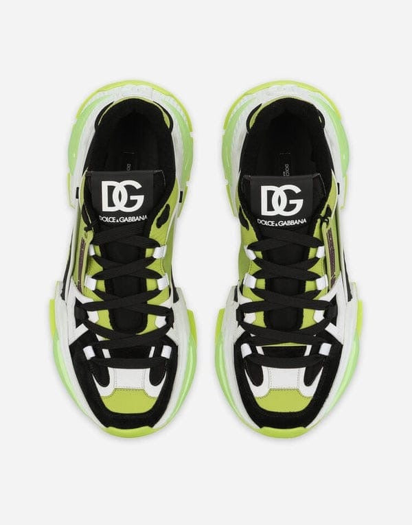 Dolce & Gabbana Airmaster Panelled Sneakers - 'Black/Neon Yellow'