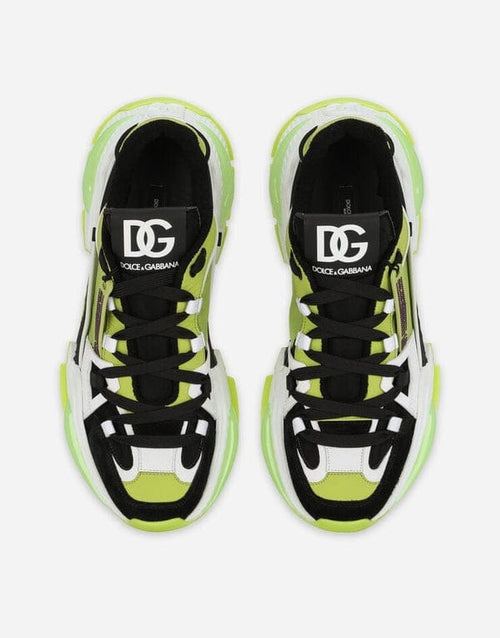 Dolce & Gabbana Airmaster Panelled Sneakers - 'Black/Neon Yellow'