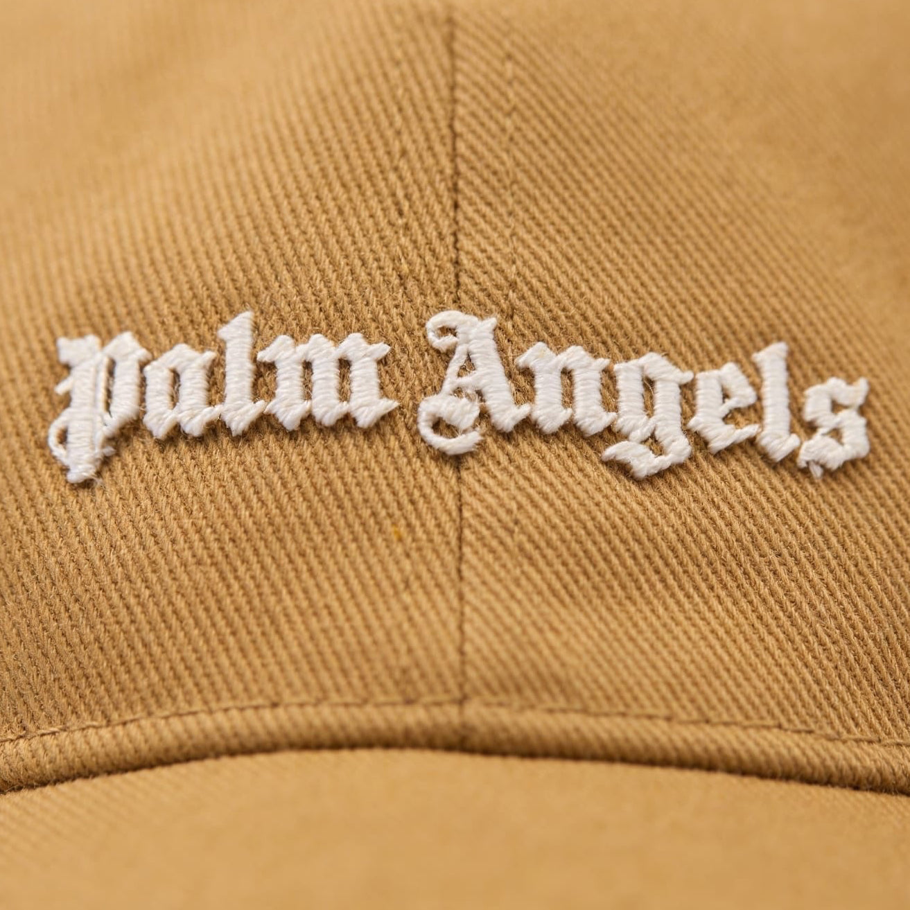 Palm Angels Classic Logo Embroidered Baseball Cap - ‘Sand Beige/White’