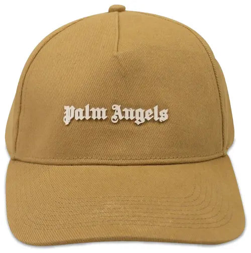 Palm Angels Classic Logo Embroidered Baseball Cap - ‘Sand Beige/White’