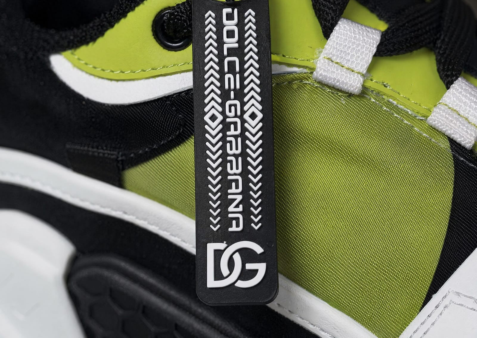 Dolce & Gabbana Airmaster Panelled Sneakers - 'Black/Neon Yellow'
