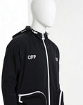 Off-White River Technical Zip Pocket Windbreaker - ‘Matte Black/White’