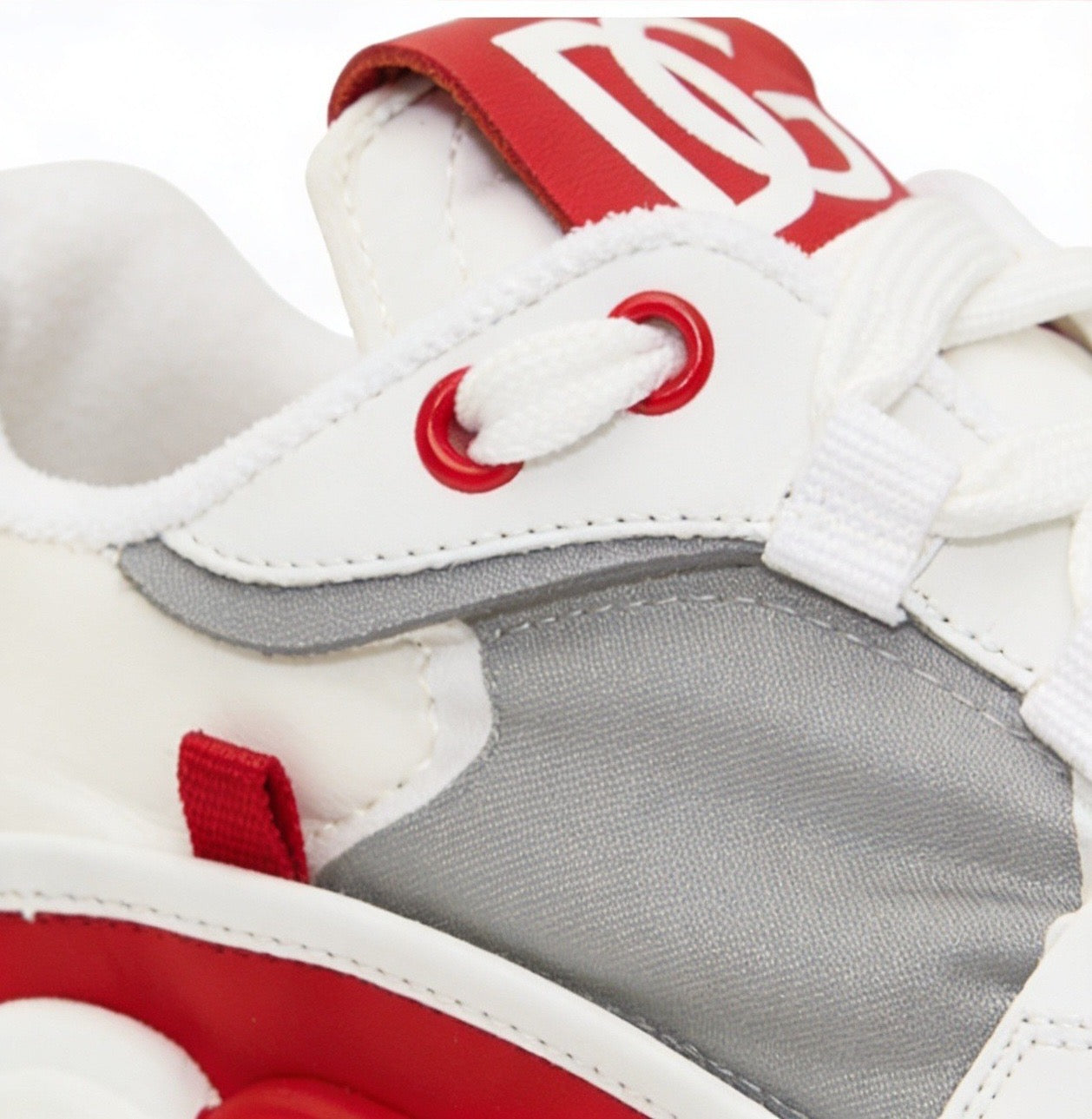 Dolce & Gabbana Airmaster Panelled Sneakers - 'White/Red/Grey'