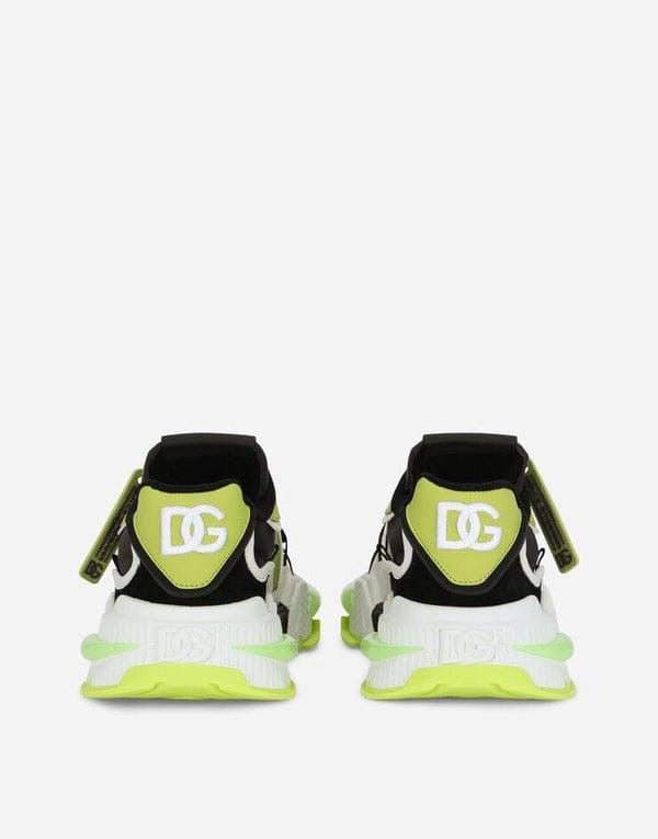 Dolce & Gabbana Airmaster Panelled Sneakers - 'Black/Neon Yellow'