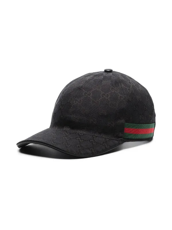 Gucci Classic GG Canvas Baseball Cap - ‘Black/Green/Red’