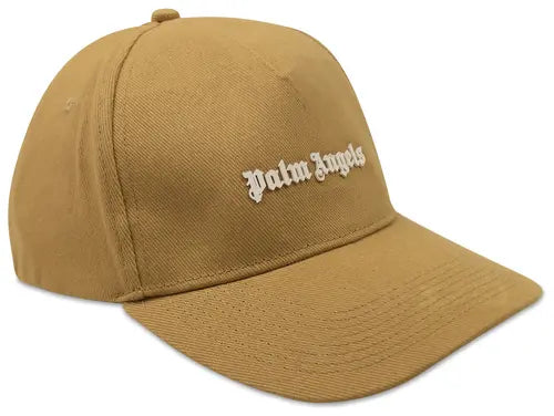 Palm Angels Classic Logo Embroidered Baseball Cap - ‘Sand Beige/White’