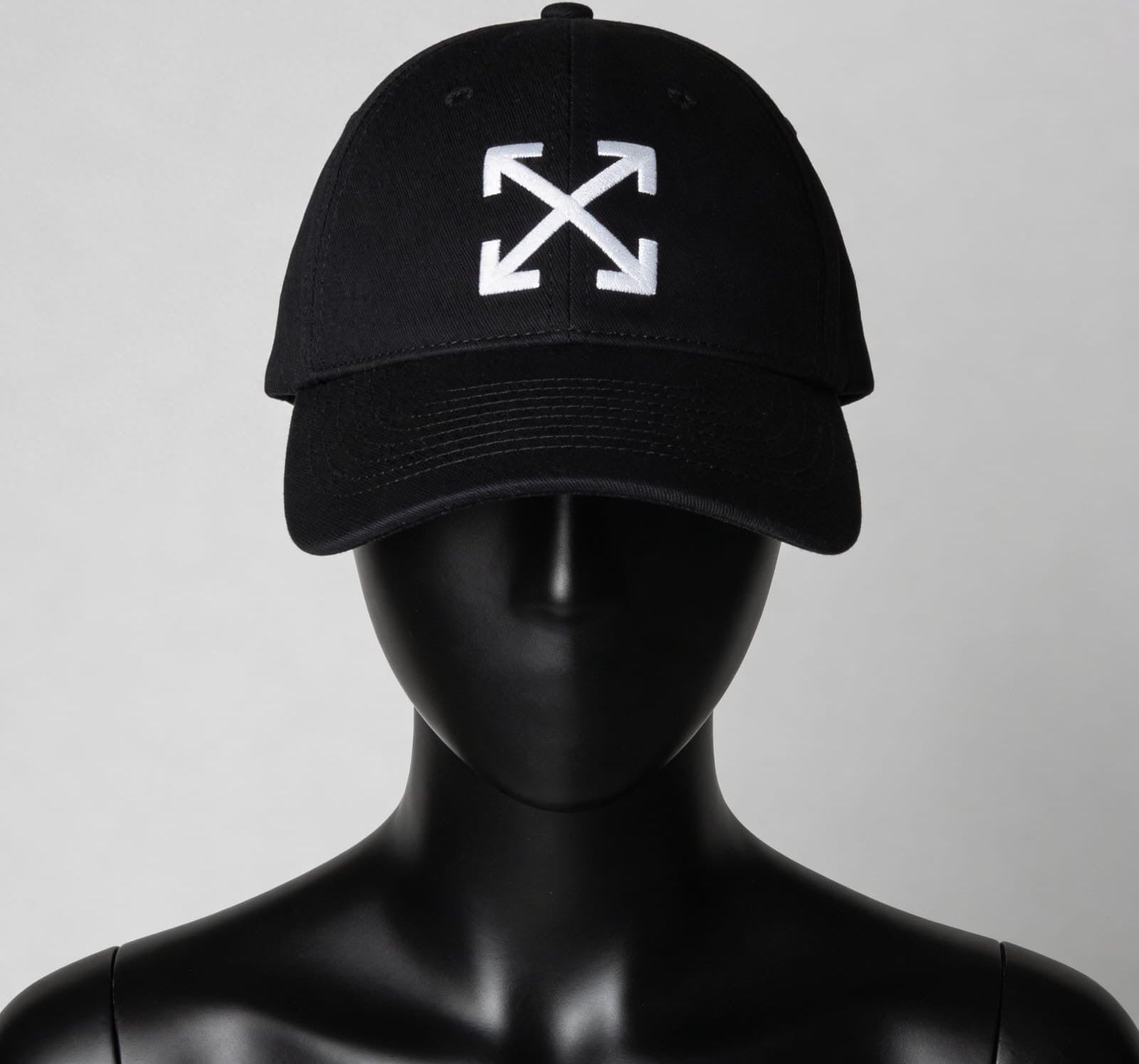 Off-White Classic Arrow Embroidered Baseball Cap - ‘Matte Black/White’