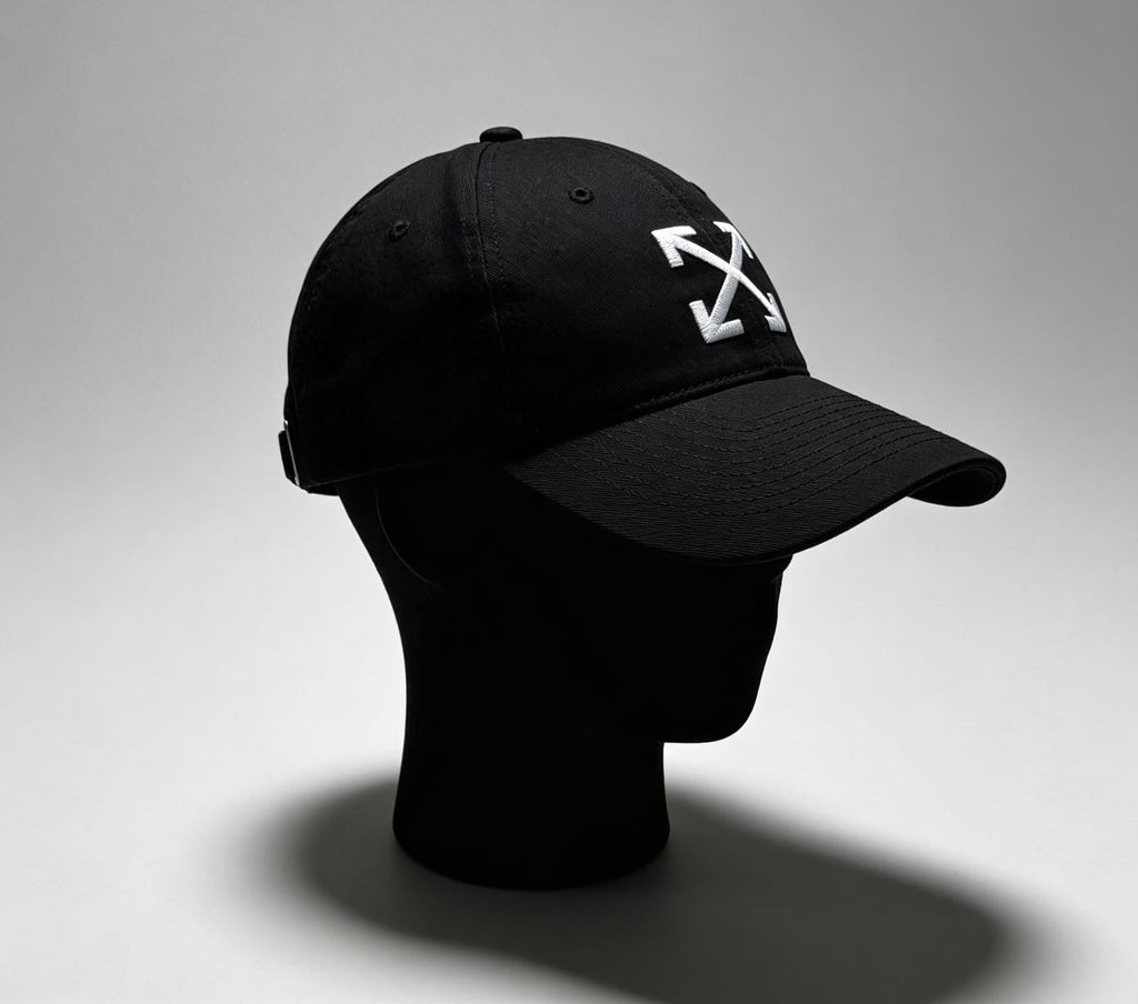Off-White Classic Arrow Embroidered Baseball Cap - ‘Matte Black/White’