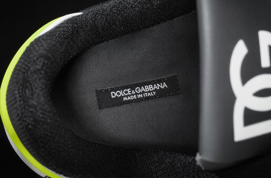 Dolce & Gabbana Airmaster Panelled Sneakers - 'Black/Neon Yellow'