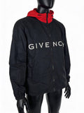 Givenchy Split Logo Technical Windbreaker - ‘Matte Black/Star Hood’ (SS18 Archive)