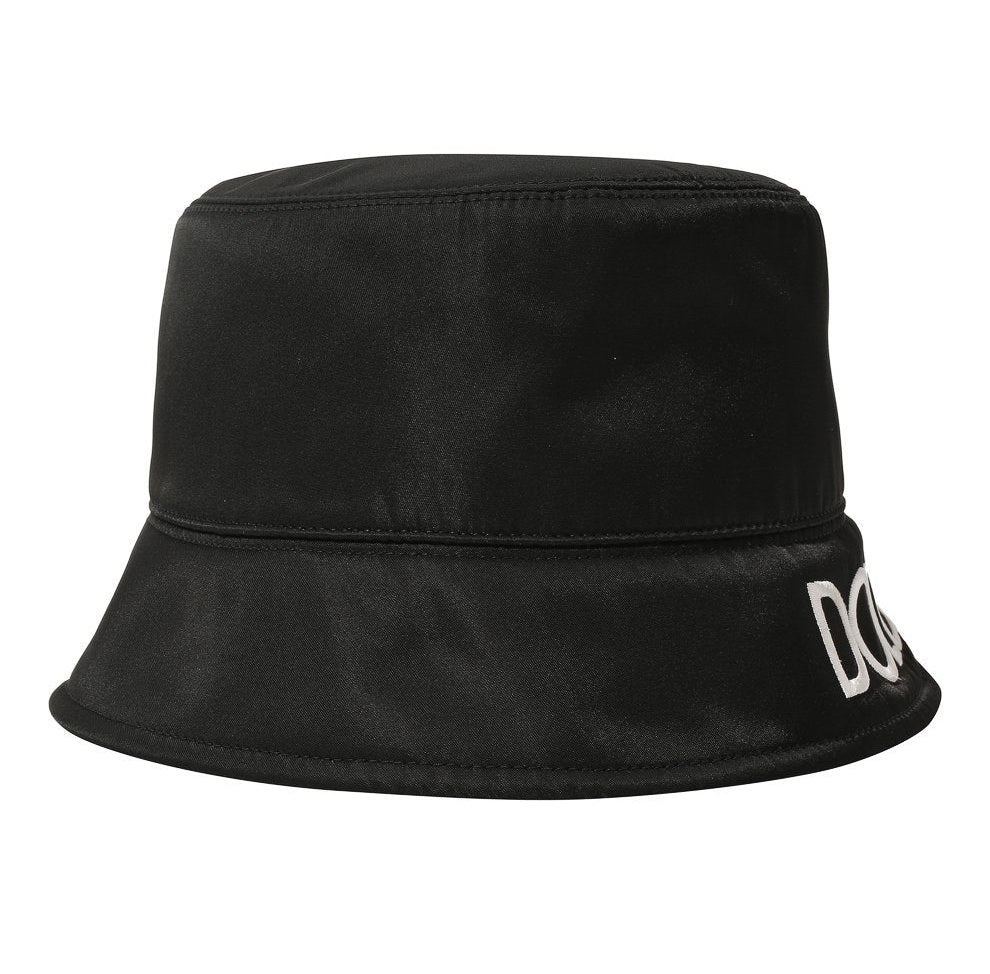 Dolce & Gabbana Allover DG Logo Nylon Bucket Hat - ‘Matte Black’