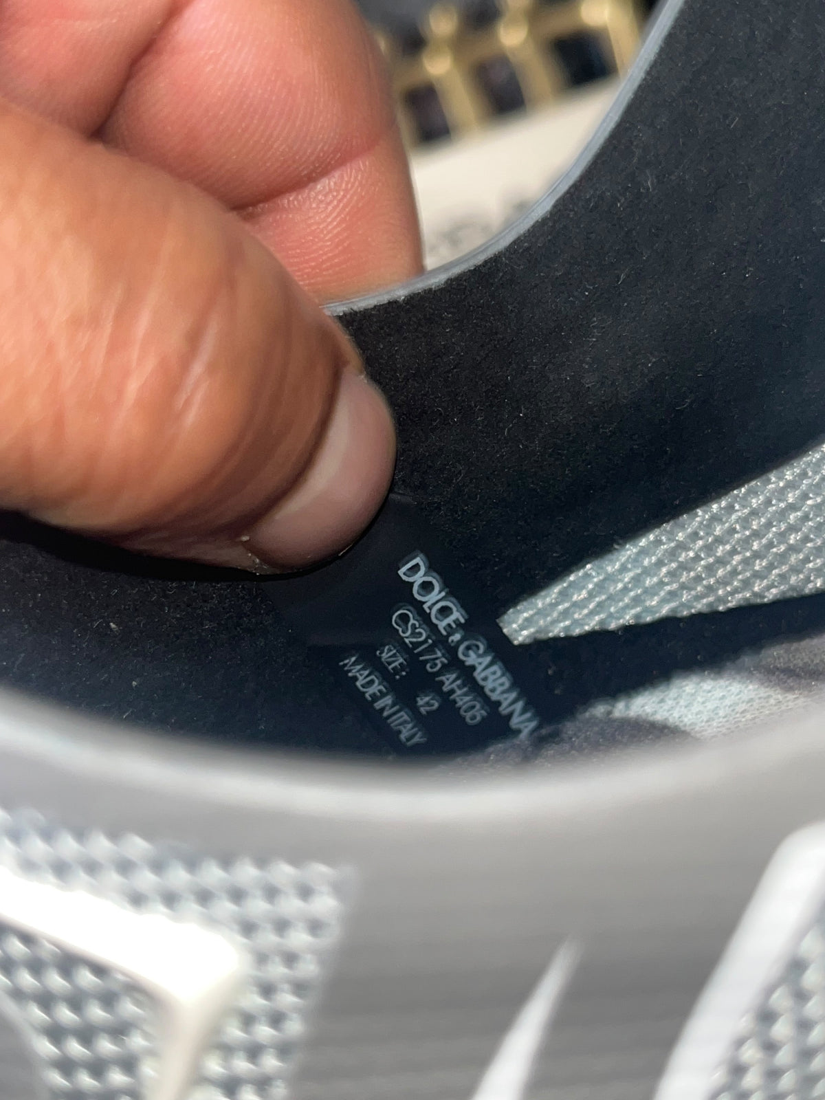 Dolce & Gabbana Fast Technical Sneakers (Silver/Grey, Size UK 8 / EU 42)