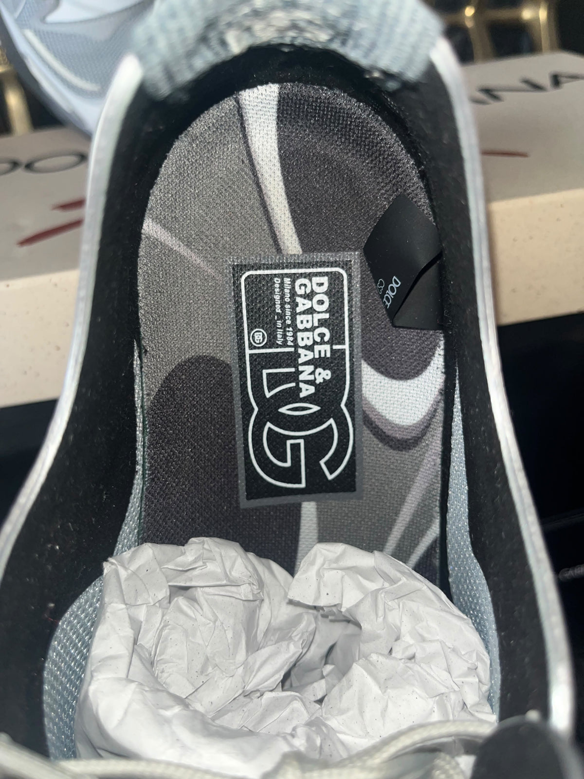 Dolce & Gabbana Fast Technical Sneakers (Silver/Grey, Size UK 8 / EU 42)