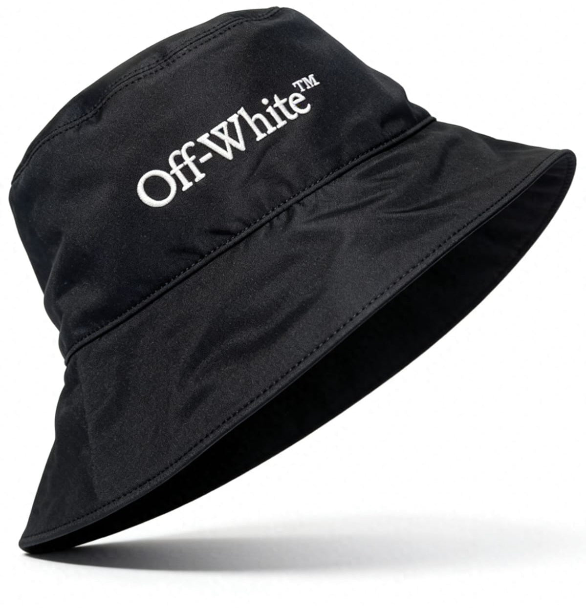 Off-White™️ 'OFF' Helvetica Logo Bucket Hat - 'Black/White'